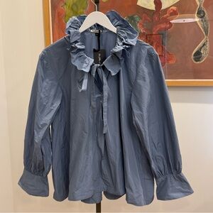 Les Filles d'Ailleurs Frill Neck Blouse